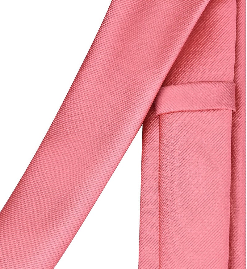 Branduce 2.4"（6cm） Solid Pure Color Skinny Tie Plain Slim Necktie for Men - Image 4